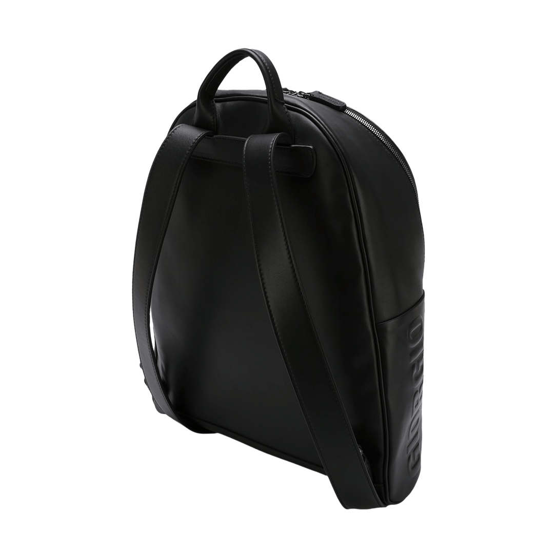 GIORGIO ARMANI Однотонный кожаный рюкзак